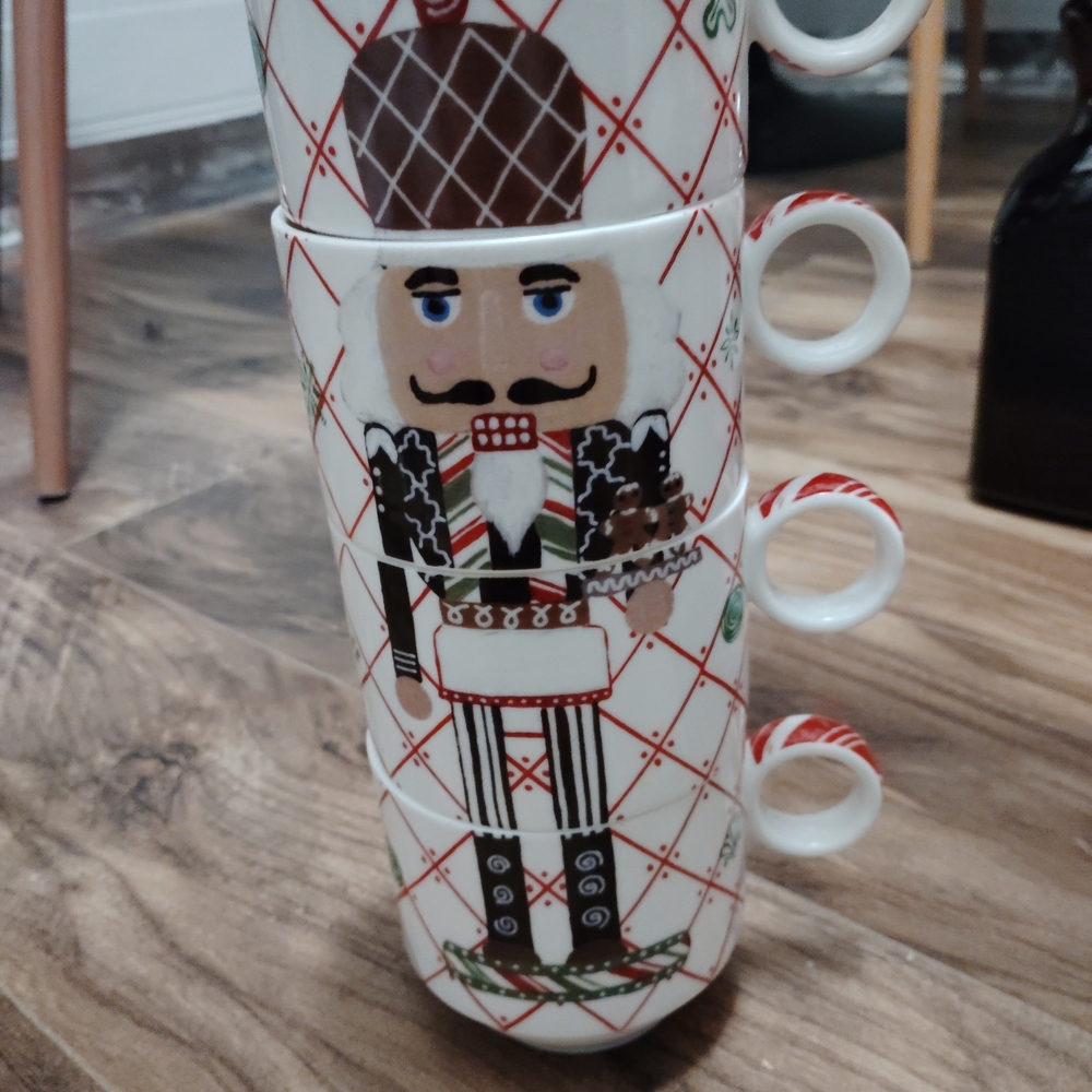 Nutcracker Themed Stacking Mugs